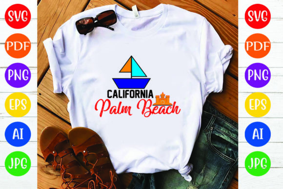 California Palm B Graphics for Summer T-Shirt Designs