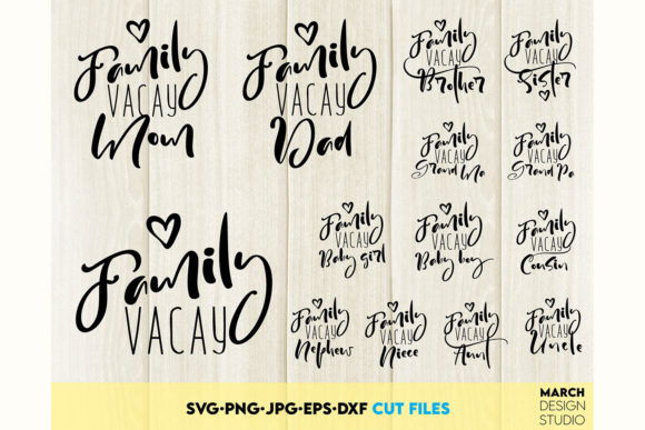 Family Vacation Tshirt SVG Summer Bundle for Crafts