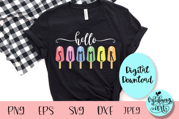 Hello Summer SVG Graphics for T-Shirt Designs