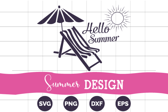 Hello Summer T-Shirt Design: Graphics & Print Templates