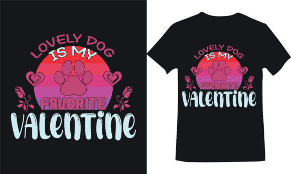Lovely Dog Valentine Graphics for T-Shirt Designs