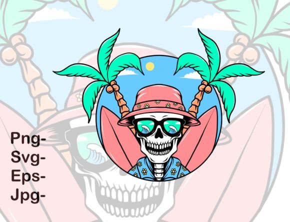 Skull Summer Beach Graphics & Illustrations Review
