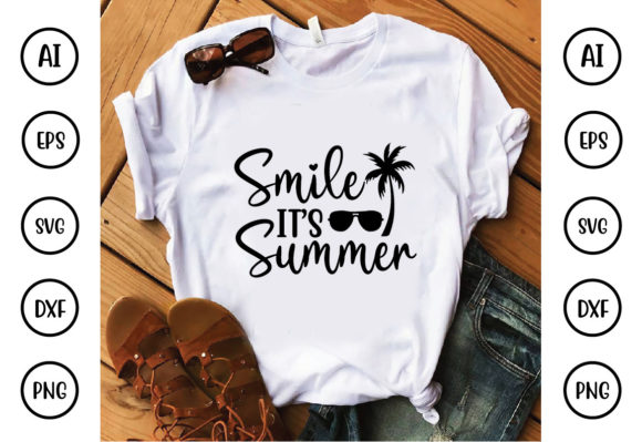 Smile It’s Summer SVG Design for Graphics & T-Shirts