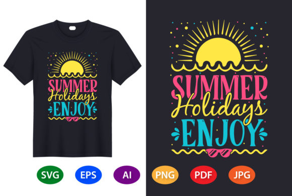 Summer Holidays Enjoy Graphics & T-Shirt Designs