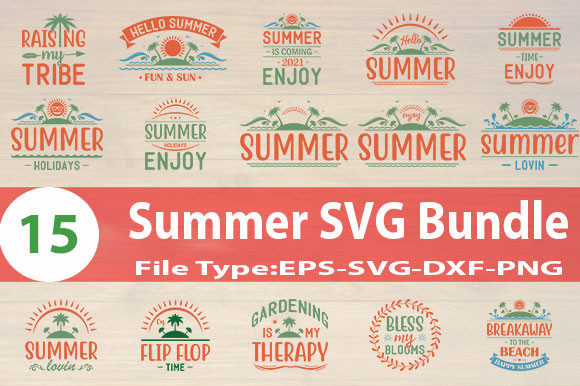Summer SVG Designs Bundle: Graphics for T-Shirt Designs