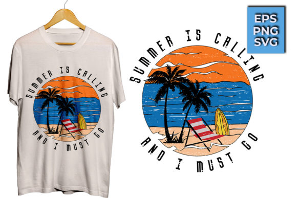 Summer T-Shirt Design Graphics for Commercial Use