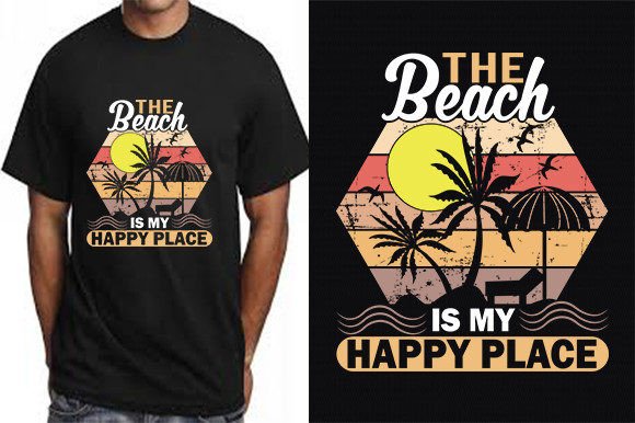 Summer T-Shirt Design My Happy Place Graphics Review