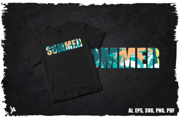Summer Unique T-shirt Design: Graphics & Print Templates