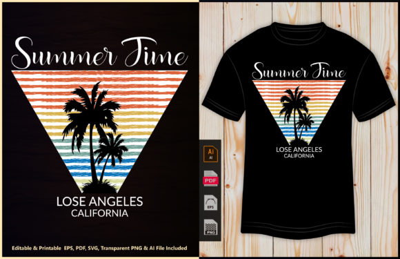 T-Shirt Designs & Graphics: LA Summer Vector Review