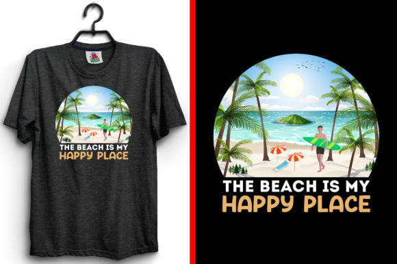 The Beach is My Summer T-Shirt Design: Graphics & Print Templates